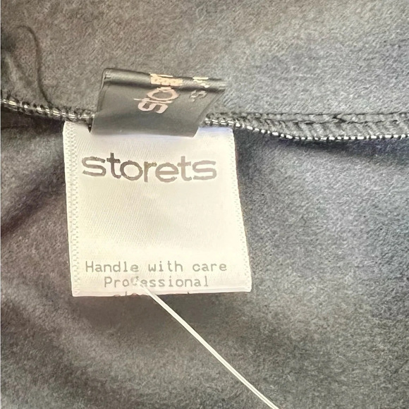 Storets Faux leather jogger black pants trousers elastic high waist size m - Picture 12 of 12